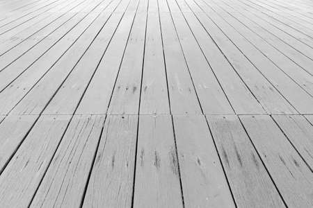 White wooden floor on the balcony outside the house pattern and background seamlessの写真素材