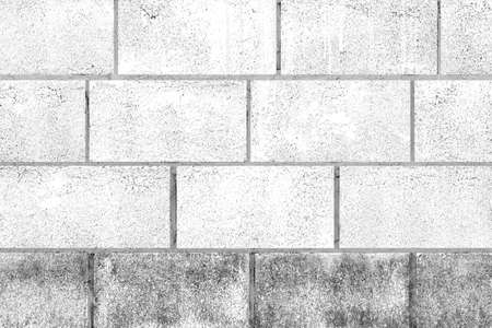 New exterior white cement block wall pattern and background seamlessの写真素材