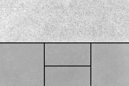 White granite tiled wall with vintage pattern texture and background seamlessの写真素材