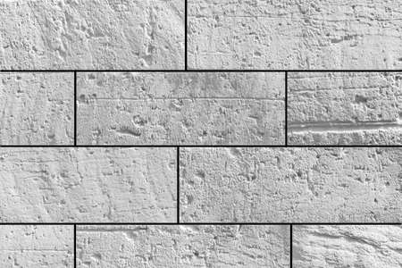 Modern white brick wall texture for backgroundの写真素材