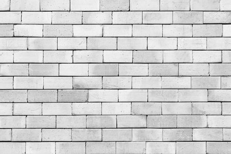 Modern white brick wall texture for backgroundの写真素材