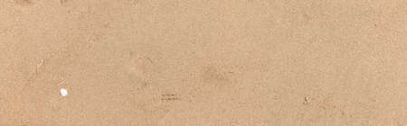 Panorama of Clean brown fine sand for use as a backgroundの写真素材