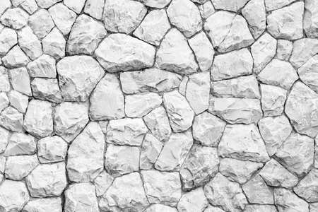 white natural stone wall pattern and background textureの写真素材