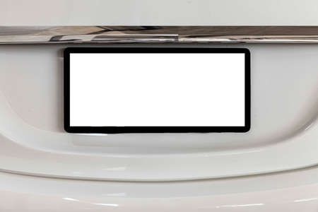 Empty car number plate license, the copy space or mockup design templateの写真素材
