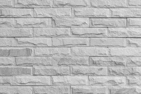 Modern white brick wall texture for backgroundの写真素材
