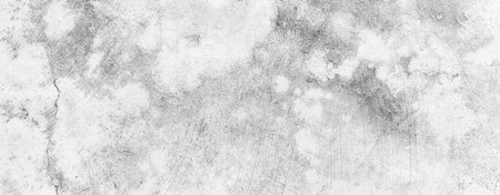 Panorama of White grey concrete texture, Rough cement stone wall, Surface of old and dirty outdoor building wall, Abstract nature seamless backgroundの写真素材