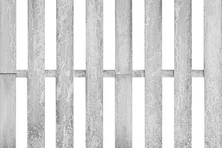 White hardwood fence isolated on a white backgroundの写真素材