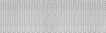 Panorama of White rattan wooden table top pattern and background seamlessの写真素材