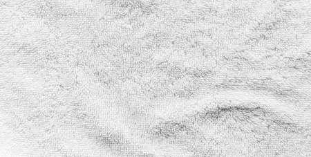 Panorama of Soft and Clean white towel texture and seamless backgroundの写真素材