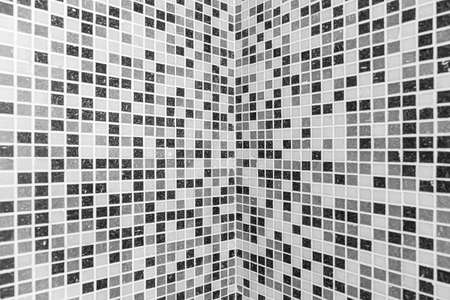 Vintage white mosaic kitchen wall pattern and background seamlessの写真素材