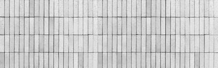 Panorama of Vintage white mosaic kitchen wall pattern and background seamlessの写真素材