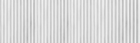Panorama of White Corrugated metal background and texture surface or galvanize steelの写真素材