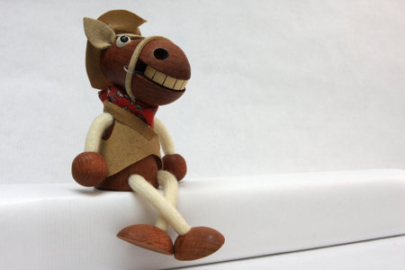  photograph of wooden puppetsの写真素材