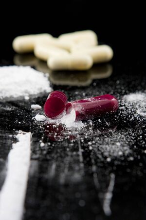 Simulation of drug useの写真素材