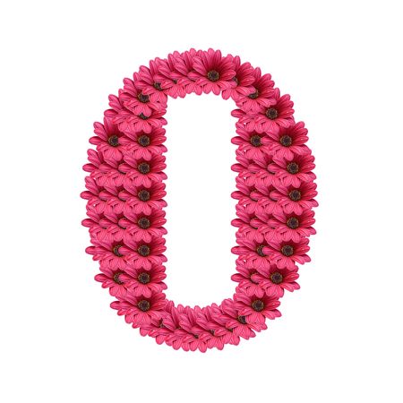 numbers forming daisyの写真素材