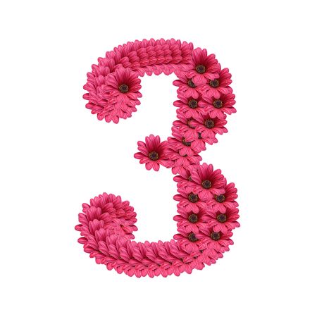 numbers forming daisyの写真素材