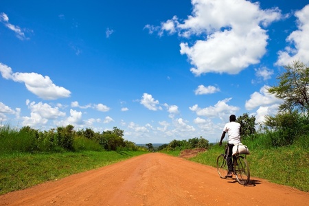 Ugandan road の写真素材