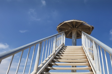 watchtower on the beachの写真素材