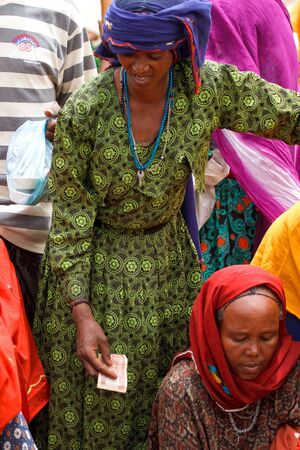 bati, ethiopia, august 1, 2011 - bati market is one of the most important of ethiopia, brings together a multitude of ethnic groups, home oromo and afar.のeditorial素材