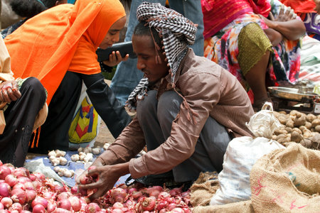 bati, ethiopia, august 1, 2011 - bati market is one of the most important of ethiopia, brings...