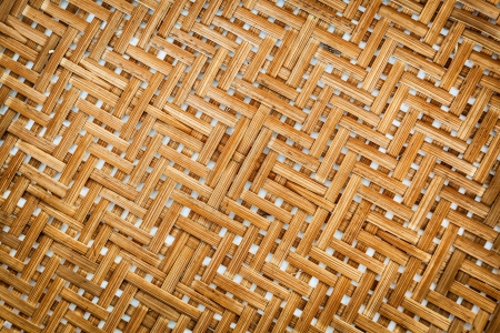 Native Thai style bamboo wall, natural wickerworkの写真素材