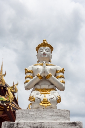 ANCIENT DEMON STATUE IN CHIANG MAI,THAILAND の写真素材