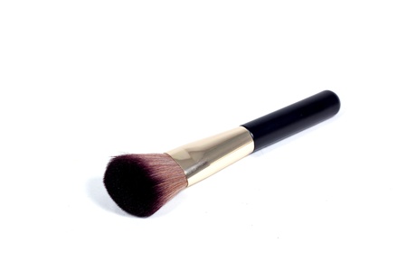 Makeup brush isolated on white backgroundの写真素材