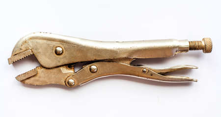 Adjustable wrench isolated on white backgroundの写真素材