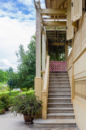 Thai traditional old Staircaseの写真素材