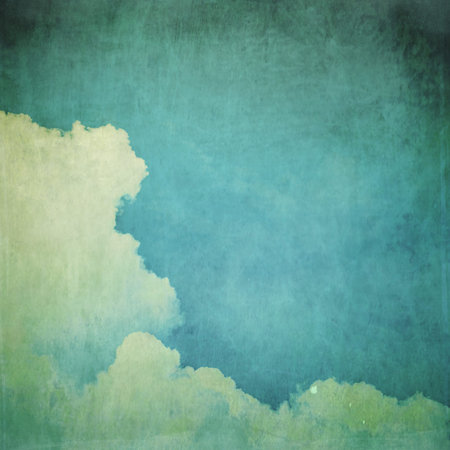 Deep blue sky and clouds closeup