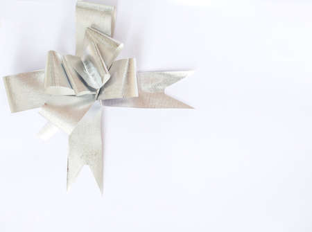 bronze ribbon on isolated white backgroundの写真素材