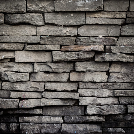 old black brick wall background and texture