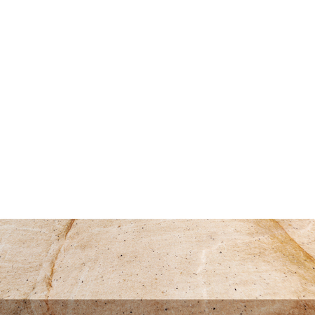 Stone marble on isolated white background with space.の写真素材