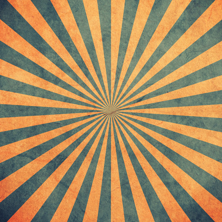 Blue and yellow sunburst vintage and pattern background with space.の写真素材