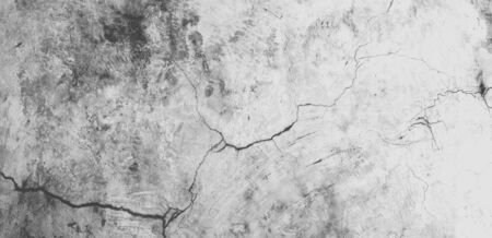 Panorama of cement and concrete wall background texture with space.の写真素材