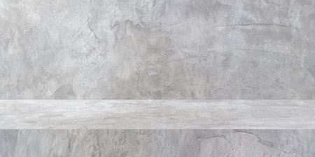 concrete texture table product display background with copy space.
