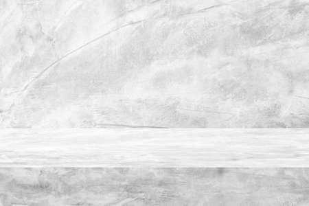 concrete texture table product display template background with copy space.の写真素材