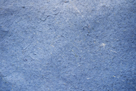 Close up crumpled craft paper blue texture and background with copy space