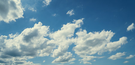 Beautiful blue sky and clouds natural background.の写真素材