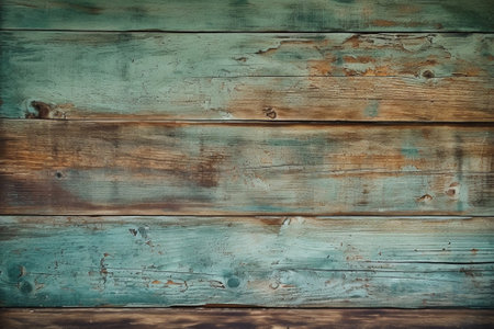 Timeber green wooden vintage texture and background copy space. Generative ai.の素材