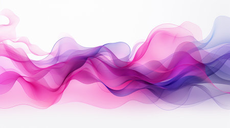 abstract background transparent wave curve shiny on white background. Generative ai.の素材