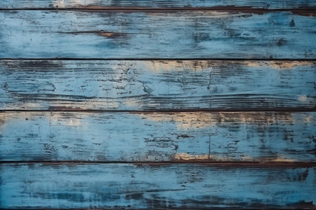 Timeber blue wooden vintage texture and background copy space. Generative ai.の素材
