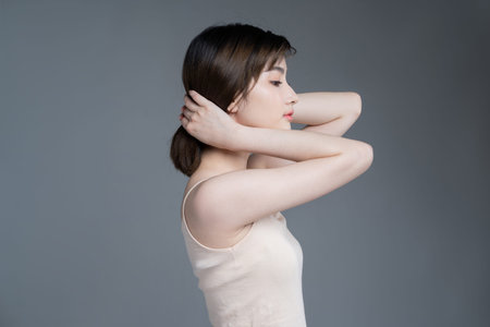 Beautiful asian woman with a beautiful face