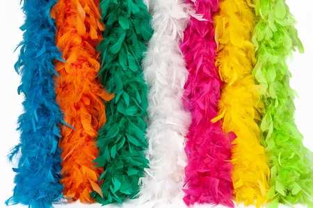Feather scarf, costume fluffy featherの写真素材