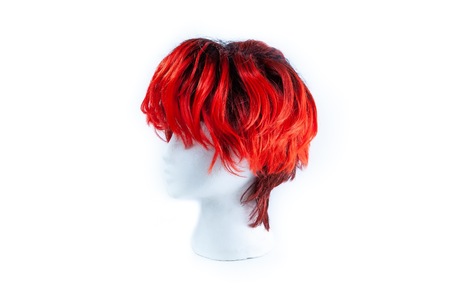 Fashion color wig on whiteの写真素材