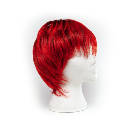 Fashion color wig on whiteの写真素材