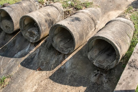 Cement Sewer Drain Pipeの写真素材