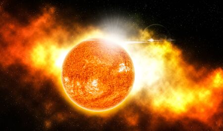 The sun is burning.の写真素材