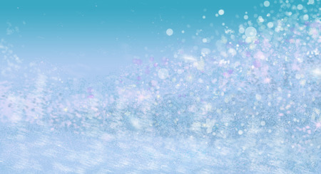 Abstract ethereal glitter lights defocused turquoise blue backgroundの写真素材