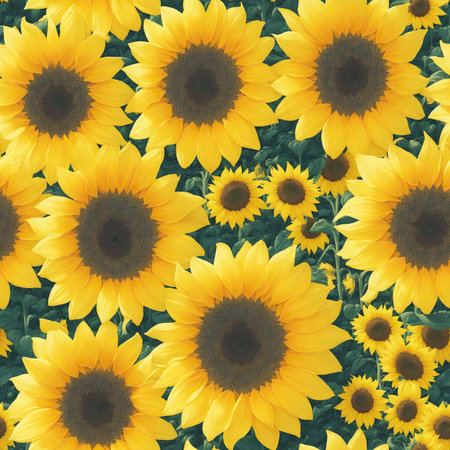 pattern of sunflowers. Can be used as backgroundの素材